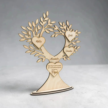 Albero della Vita per Papà Personalizzato con Nomi dei Figli in Legno-Albero della vita in legno-Lol T-shirt