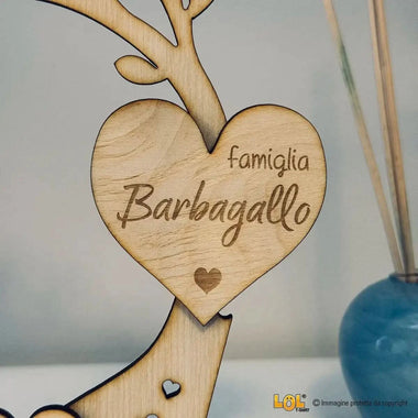 Albero famiglia personalizzato con nomi Legno-Albero della vita in legno-Lol T-shirt