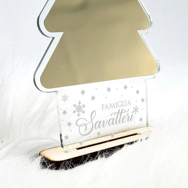 Albero Natale Personalizzato per la famiglia Plexiglass e Foglio Oro-Albero di Natale-Lol T-shirt