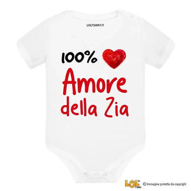 Body per Neonato 100% Amore della zia
