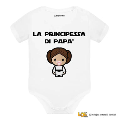 Body per Neonato La principessa di papà (Star Wars Tribute)