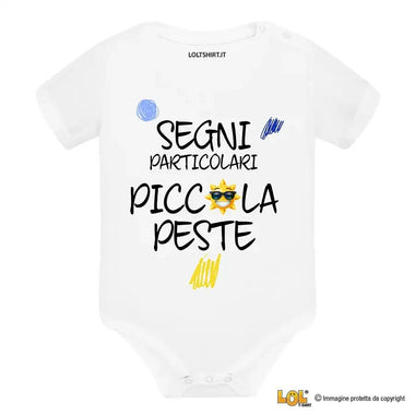 Body Neonato "Segni Particolari: Piccola Peste" - Idea Regalo Simpatica