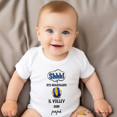 Body per Neonato Shh sto guardando il volley con papà