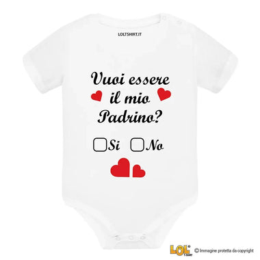 Body per Neonato Vuoi essere il mio padrino?