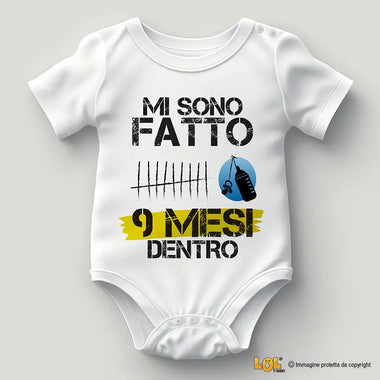 Body Neonato Tutina Divertente Mi Sono Fatto 9 Mesi Dentro