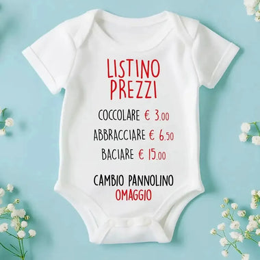Body Neonato "Listino Prezzi Divertente" - Regalo Simpatico per Neonati-Body per bimbi-Lol T-shirt
