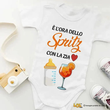 Body per Neonato è l'ora dello spritz con la zia-Body per bimbi-Lol T-shirt