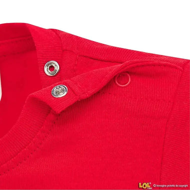Body per Neonato Rosso Il mio primo Natale con Stampa Oro Glitterato con nome PERSONALIZZABILE-Body per bimbi-Lol T-shirt