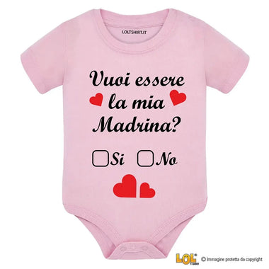 Body per Neonato Vuoi essere la mia madrina?