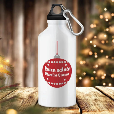 Borraccia Personalizzata Buon Natale Maestra-Borraccia-Lol T-shirt