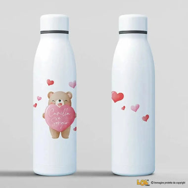 Borraccia Personalizzata con Nomi con Orsetto 700 ml-Borraccia-Lol T-shirt