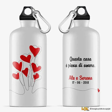 Borraccia Personalizzata con Nomi Questa casa è piena d'amore-Borraccia-Lol T-shirt