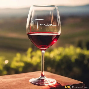 Calice Vino Nome Personalizzato - Idea Regalo-Calice da vino-Lol T-shirt