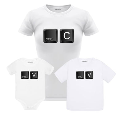 Combo Mini Me Donna Ctrl C + Ctrl V-T-shirt-Lol T-shirt