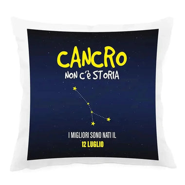 Cuscino Personalizzato Segno Zodiacale Cancro con Fondo Stellato-Cuscino personalizzato-Lol T-shirt