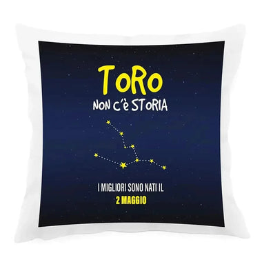 Cuscino Personalizzato Segno Zodiacale Toro con Fondo Stellato-Cuscino personalizzato-Lol T-shirt
