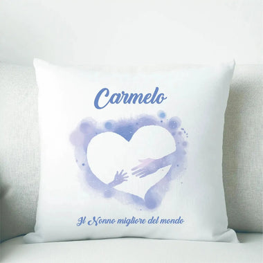 Cuscino Quadrato con Nome Il Nonno migliore del mondo – Idea Regalo per i Nonni, Festa dei Nonni-Cuscino personalizzato-Lol T-shirt
