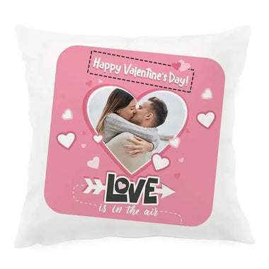 Cuscino Quadrato Personalizzato con Nomi e Foto Love is in the air-Cuscino personalizzato-Lol T-shirt