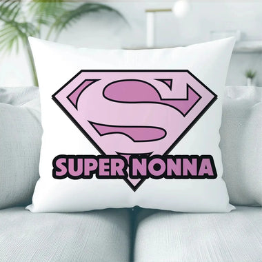 Cuscino Quadrato Super Nonna – Idea Regalo per i Nonni, Festa dei Nonni-Cuscino personalizzato-Lol T-shirt