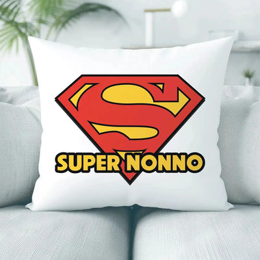 Cuscino Quadrato Super Nonno – Idea Regalo per i Nonni, Festa dei Nonni-Cuscino personalizzato-Lol T-shirt