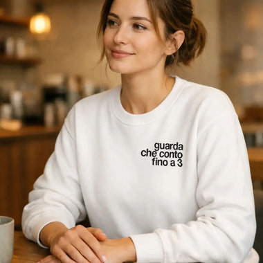 Felpa Donna Guarda che conto fino a 3