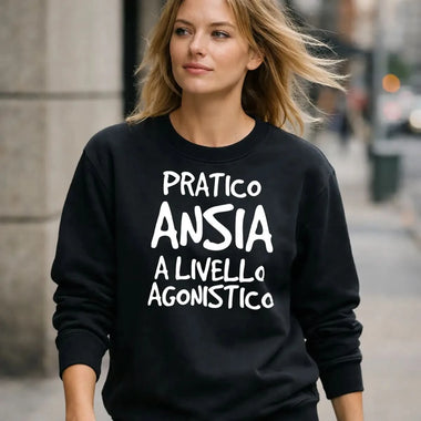 Felpa Donna Pratica Ansia a Livello Agonistico-Felpa-Lol T-shirt