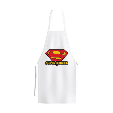Grembiule Bianco Super Nonna – Idea Regalo per i Nonni, Festa dei Nonni-Grembiule da Cucina-Lol T-shirt
