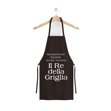 Grembiule Nero Il Re della Griglia-Grembiule da Cucina-Lol T-shirt