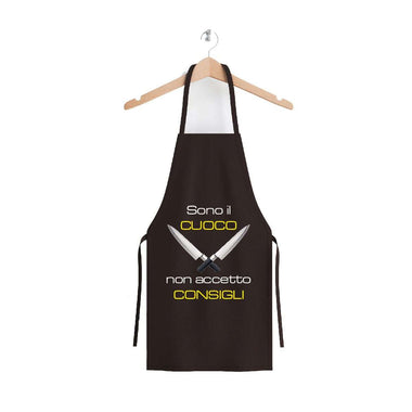 Grembiule Nero Sono il cuoco non accetto consigli-Grembiule da Cucina-Lol T-shirt
