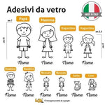 Adesivi per Auto Famiglia a Bordo con Soggetto a scelta adesivi per auto