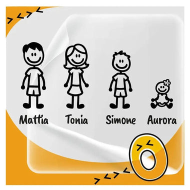 Adesivi per Auto Famiglia a Bordo con Soggetto a scelta adesivi per auto
