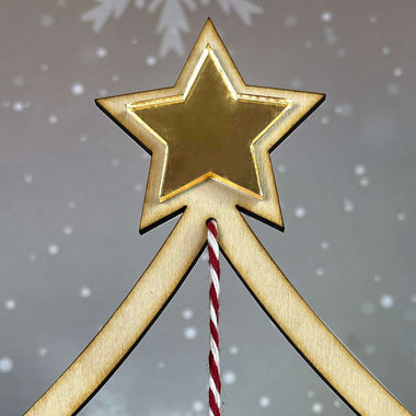 Albero in Legno Natale Personalizzato con Nomi Coppia