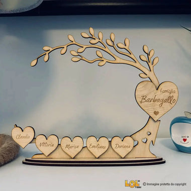 Albero famiglia personalizzato con nomi Legno Albero della vita in legno