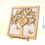 Cornice Albero della vita famiglia personalizzato con nomi Legno Albero della vita in legno
