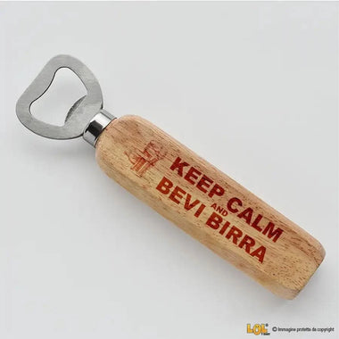 Copia del Apribottiglia Personalizzato Keep Calm and Bevi Birra Apribottiglia
