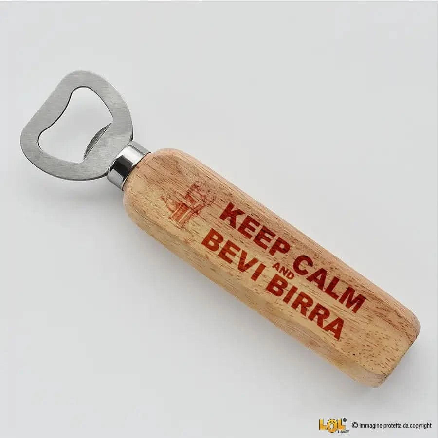 Copia del Apribottiglia Personalizzato Keep Calm and Bevi Birra Apribottiglia