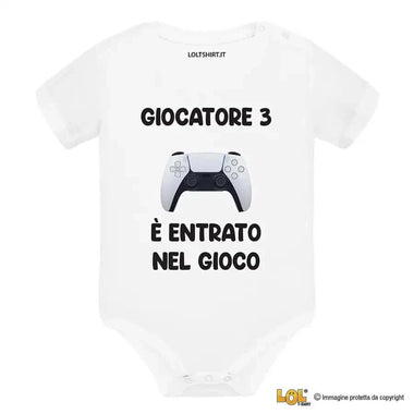 Body Neonato "Giocatore 3 è Entrato nel Gioco" Idea Regalo Nascita Body per bimbi