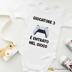 Body Neonato "Giocatore 3 è Entrato nel Gioco" Idea Regalo Nascita Body per bimbi