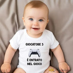 Body Neonato "Giocatore 3 è Entrato nel Gioco" Idea Regalo Nascita Body per bimbi