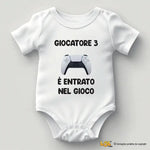Body Neonato "Giocatore 3 è Entrato nel Gioco" Idea Regalo Nascita Body per bimbi