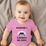Body Neonato "Giocatore 3 è Entrato nel Gioco" Idea Regalo Nascita Body per bimbi