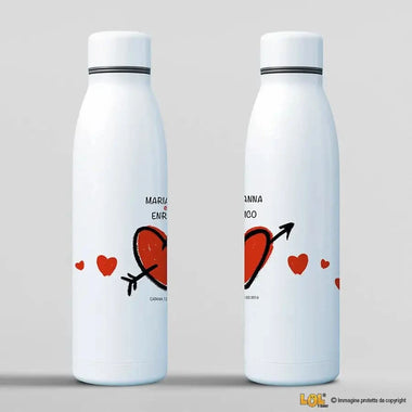 Borraccia Personalizzata con Nomi Cuore con freccia 700 ml Borraccia