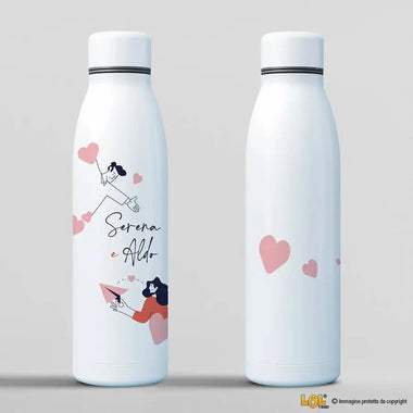 Borraccia Personalizzata con Nomi di Coppia 700 ml Borraccia