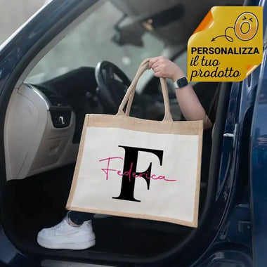 Borsa Mare Personalizzata Nome e Lettera Personalizzata Borsa