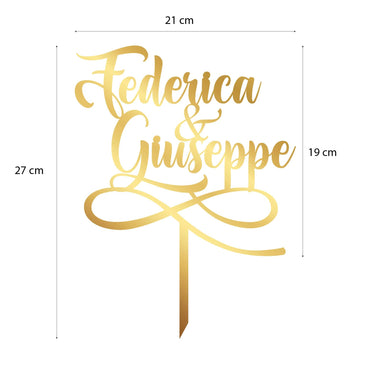 Cake Topper Nomi Coppia