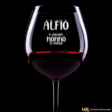 Calice Vino Regalo Migliore Nonno Nonna del Mondo Calice da vino