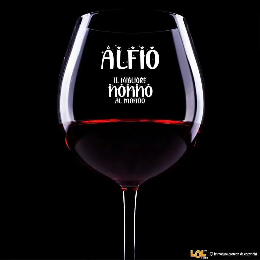 Calice Vino Regalo Migliore Nonno Nonna del Mondo Calice da vino