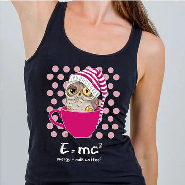Canotta Donna Divertente Einstein caffè e latte canotta donna