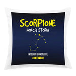 Cuscino Personalizzato Segno Zodiacale Scorpione con Fondo Stellato Cuscino personalizzato