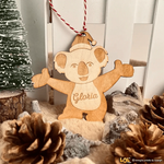 Decorazione di Natale in Legno Personalizzata Koala